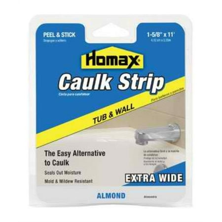 Caulk Tub Surround - (2 Pack) Homax Caulk Strip, Extra Wide Tub & Wall, Almond