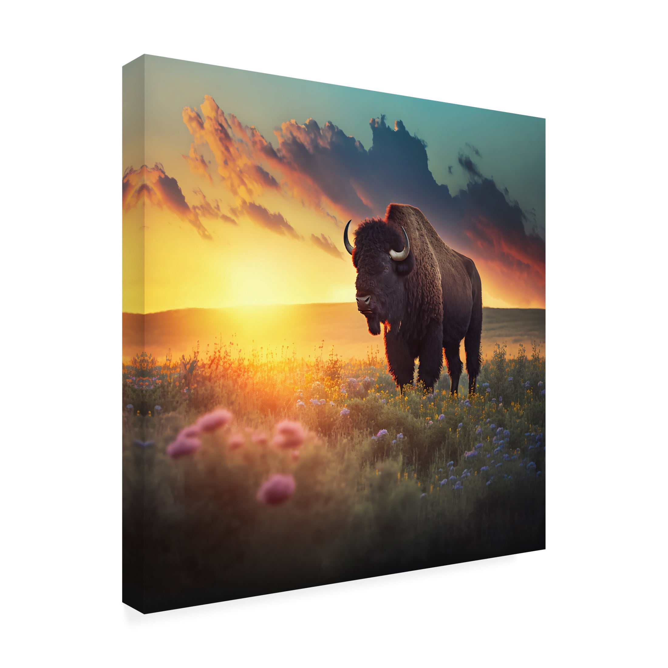 Canvas Wall Art - Ray Heere 'North American Wildlife 58' Wall Art for Living Room, Bedroom, or Office Décor by Trademark Fine Art - 18 x 18 Inches