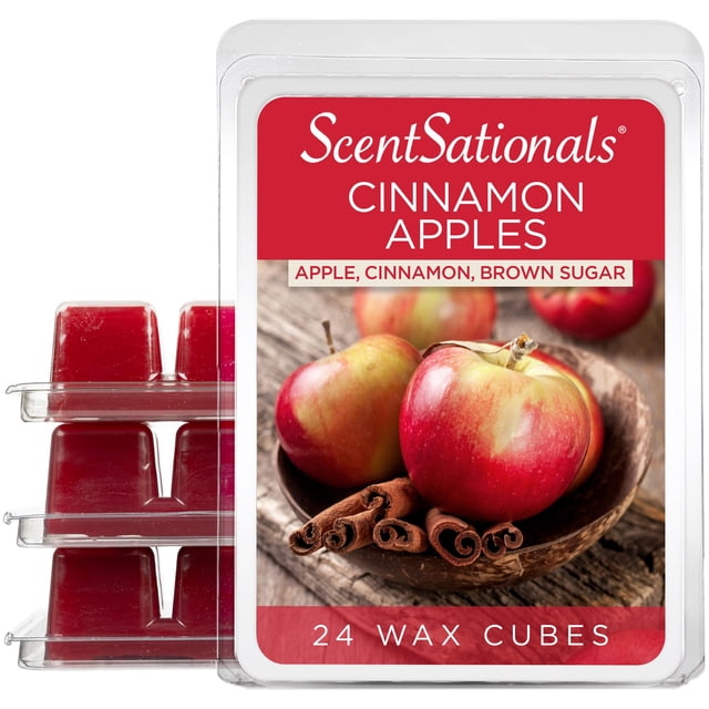 Wax Melts Scentsationals, aroma a manzana y canela, 300 ml (24 cubos)