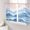 Blue, variant on Sheer Curtain Panels Blue Ocean Waves Rod Pocket Voile Window Curtains Beach Ombre Window Treatments Ligh Filtering Privacy Curtain Drapes for Bedroom Living Room 2 Panel Set 54 Inch Length