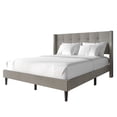 thumbnail image 3 of Castle Place Elegance Wingback King Platform Bed, Grey, 3 of 11