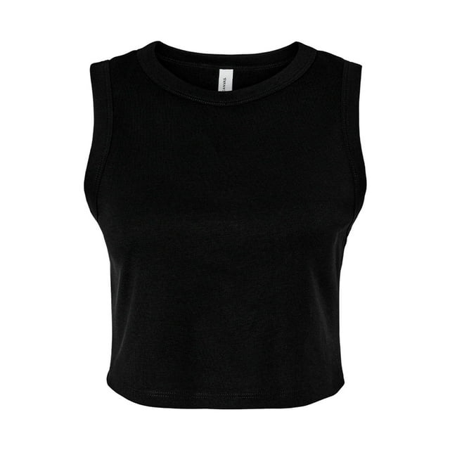 Bella + Canvas Femmes Plaine Micro-Rib Muscle Crop Top