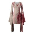 thumbnail image 5 of Fewfanhot Robes d'Halloween pour Femmes 2025 Élégantes, Chics et Décontractées, Robe à Col Rond avec Imprimés Effrayants et Style Asymétrique, Robe Chandail à Empiècements, 5 of 5