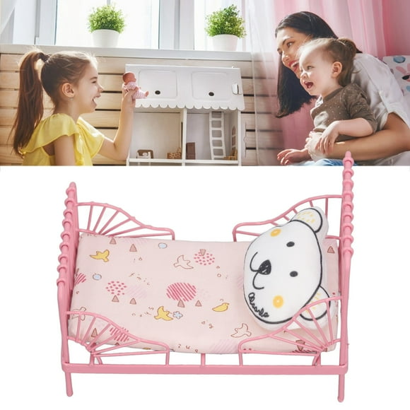 Dollhouse Decoration Accessories, 1: 12 Miniature Metal Bed Doll House Bed Doll House Furniture Miniature Furniture Dollhouse Furniture For Bedroom