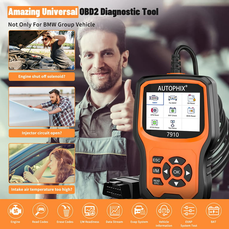 Autophix 7910 OBD2 Scanner Automotive Diagnostic Tool Auto Fault Code  Reader for BMW 
