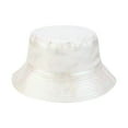thumbnail image 1 of Unisex Bucket Hat Waterproof Holographic Adjustable Sun Protection Faux Leather Flat Top Fisherman Hat for Daily Outing, 1 of 10