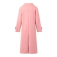 thumbnail image 4 of Womens Fit Mid Long Button Coat Lapel Jacket Overcoat Outwear Trench Windbreaker Gable Pass Jacket Thick Winter Jackets Women Winter Wool Blend Winter Jackets Women Womens Wool Coats plus Long Coat, 4 of 7