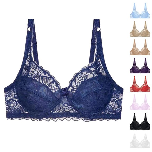 Womens Seamless Wireless Supportive Bra JIANLAI Wireless Bra Full Coverage Lace Tshirt Everyday Bra Beige