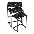 thumbnail image 3 of ZENSTYLE Set of 3 Nesting Side Table MDF End Tables Metal Frame Staggered Height Industrial Style, Black, 3 of 8