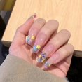 thumbnail image 1 of 24 Uds. Uñas postizas de estilo dulce, párrafo corto/largo, extraíbles, 1 of 4