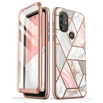 i-Blason Cosmo Series Case for Galaxy A51, Slim Full-Body Stylish Protective Case with Built-in Screen Protector (Marble)