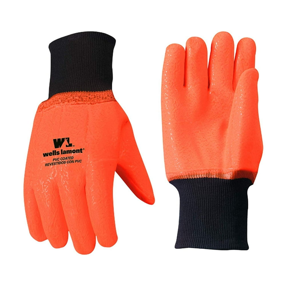 Chemical Resistant Cold Weather Work Gloves, PVC Coated, High