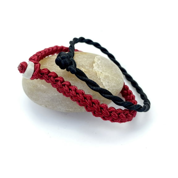 2pcs Handmade Red and Black String Feng Shui Bracelet Anklet – Wealth Goodluck Prosperity Protection Women Men Kids