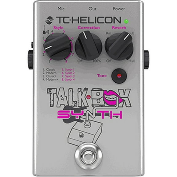 TC Helicon Talkbox Synth Effects Pedal for Singers and Electric Guitarists
