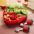 thumbnail image 5 of Tuvgenk Strawberry Silicone Dinner Dinner Plates Food Grade 4 Pc Plates Set Buffet Plates Red Plates, 5 of 5