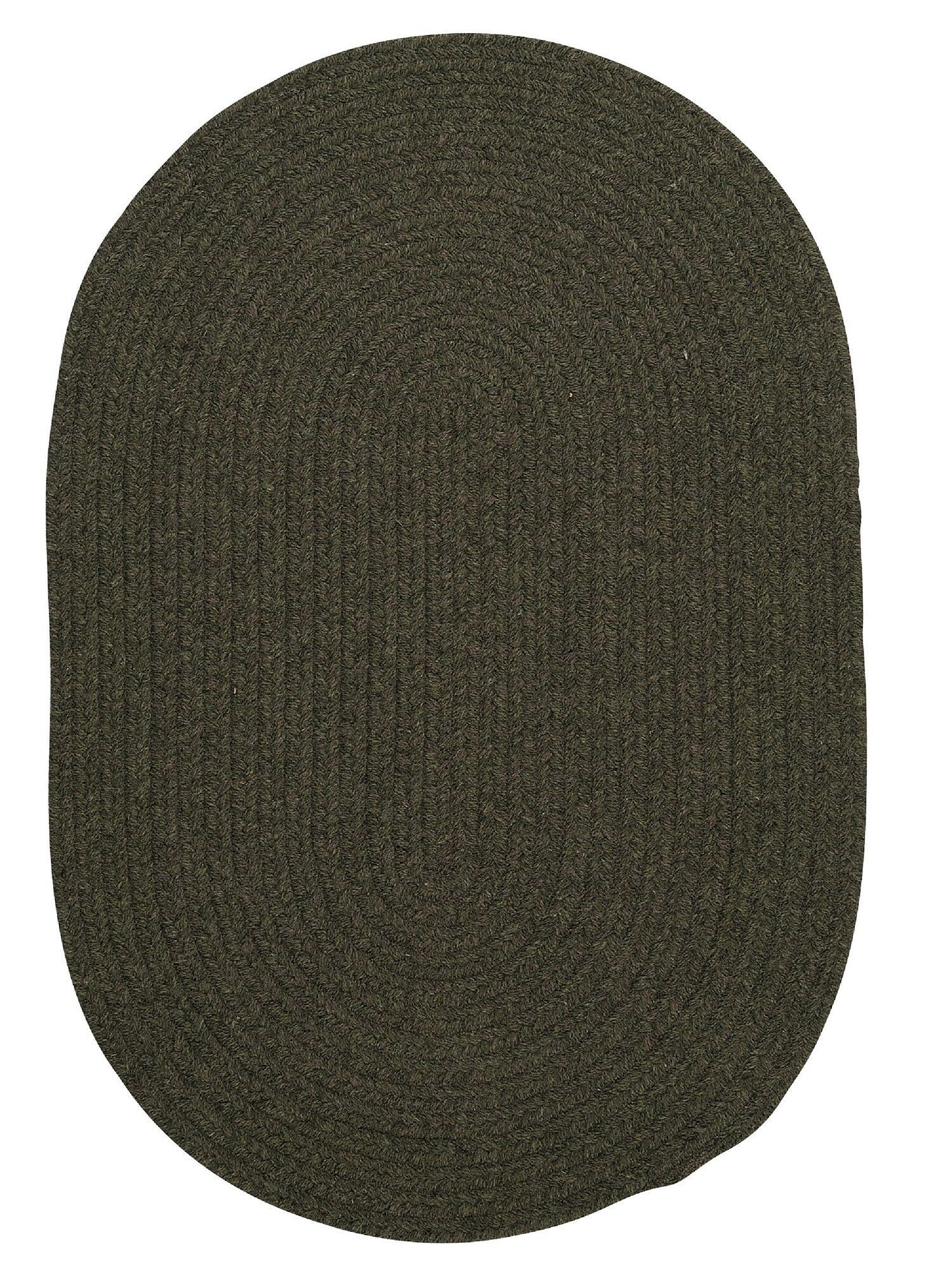 6' Olive Green Reversible Round Handcrafted Accent Area Rug Walmart