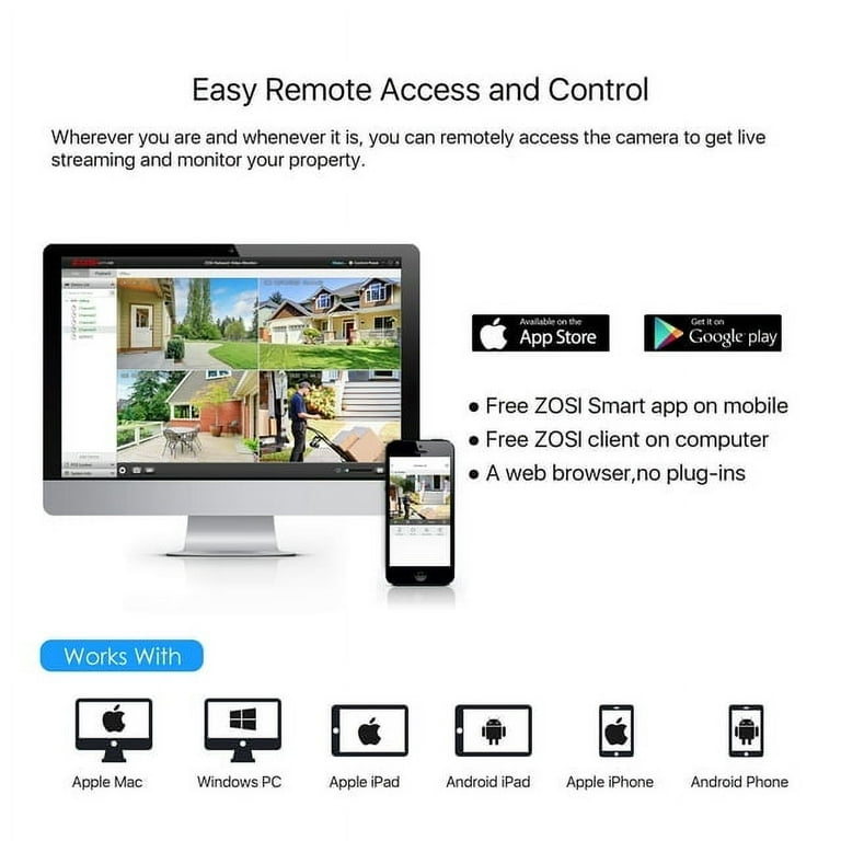 Zosi remote on sale view on pc