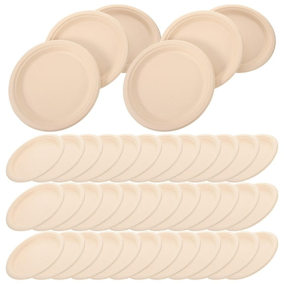 BESTYASH 50pcs Disposable Paper Plates Plain Plates for Parties Picnics and Gatherings Easy Cleanup and Festive Decor