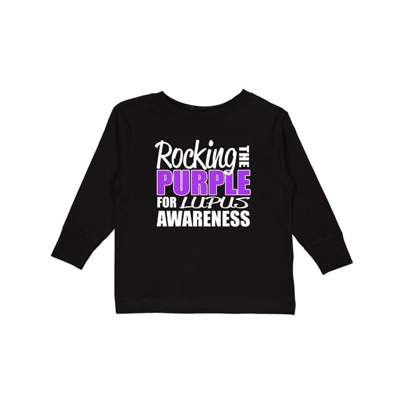 Inktastic Rocking The Purple for Lupus Awareness Boys or Girls Long Sleeve Toddler T-Shirt
