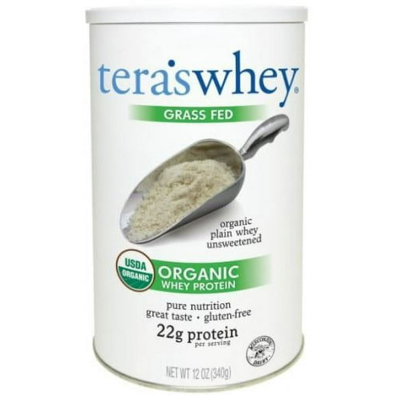 tera's: Organic Gluten-Free Certified Grass-Fed Whey Protein, Unsweetened, 12 oz