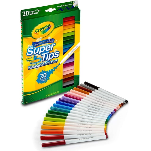 Plumones lavables super Tips de 20 piezas Super lavables lavables tips