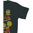thumbnail image 6 of The Simpsons Ladies Dye Shirt - Lisa, Bart and Homer Simpson Tee Tie Dye Graphic T-Shirt Vintage Black Wash, Medium, 6 of 7