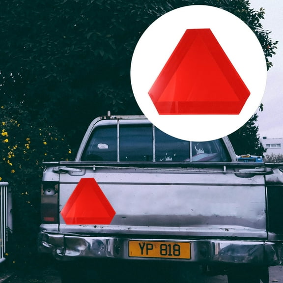 FRCOLOR Slow Moving Car Sign Triangle Reflective Sign Safety Slow Moving Sign for Vehicle