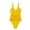 Yellow, variant on Huowey Swimwear Suit Women Monokinis Bathing Tummy Control Ruched Swimsuits V-Neck Swimwears Bohemian Bathing Suit Honeymoon Cruise Trendy Wear
