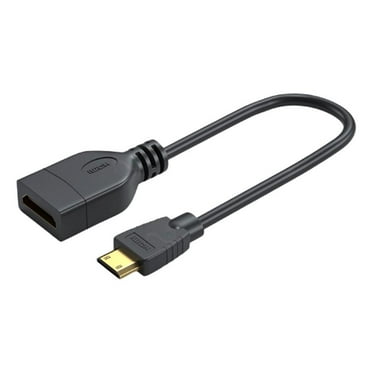 Mini HDMI Male to HDMI Female Converter Adapter Cable Cord 15cm Black U.K. W4K7