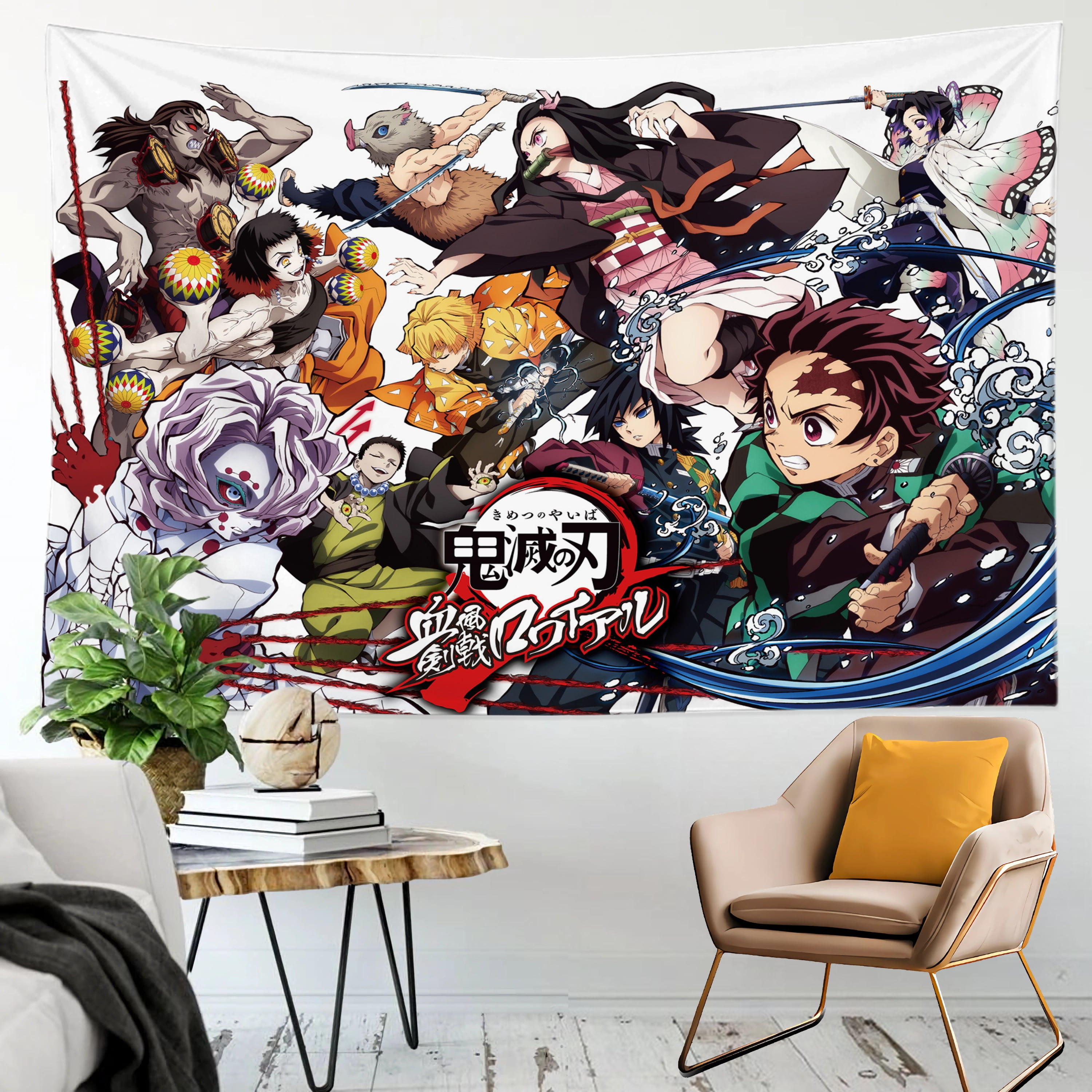 Demon Slayer Tanjiro Nezuko Characters Poster Wall Hanging Tapestry  Japanese Anime Tapestrys Room Decor Aesthetic Home Wallpaper - AliExpress