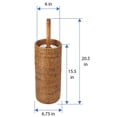 thumbnail image 3 of Kouboo Rolls La Jolla Hand Woven Rattan Toilet Paper Storage, 3 Rolls Of Tissue Holder For Bathroom, Toilet Paper Roll Holder Stand, Honey Brown, 3 of 6