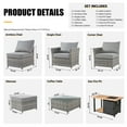 thumbnail image 2 of XIZZI 10 Pieces Outdoor Conversation Set Wicker Patio Furniture Set with Fire Pit Table,Grey, 2 of 11
