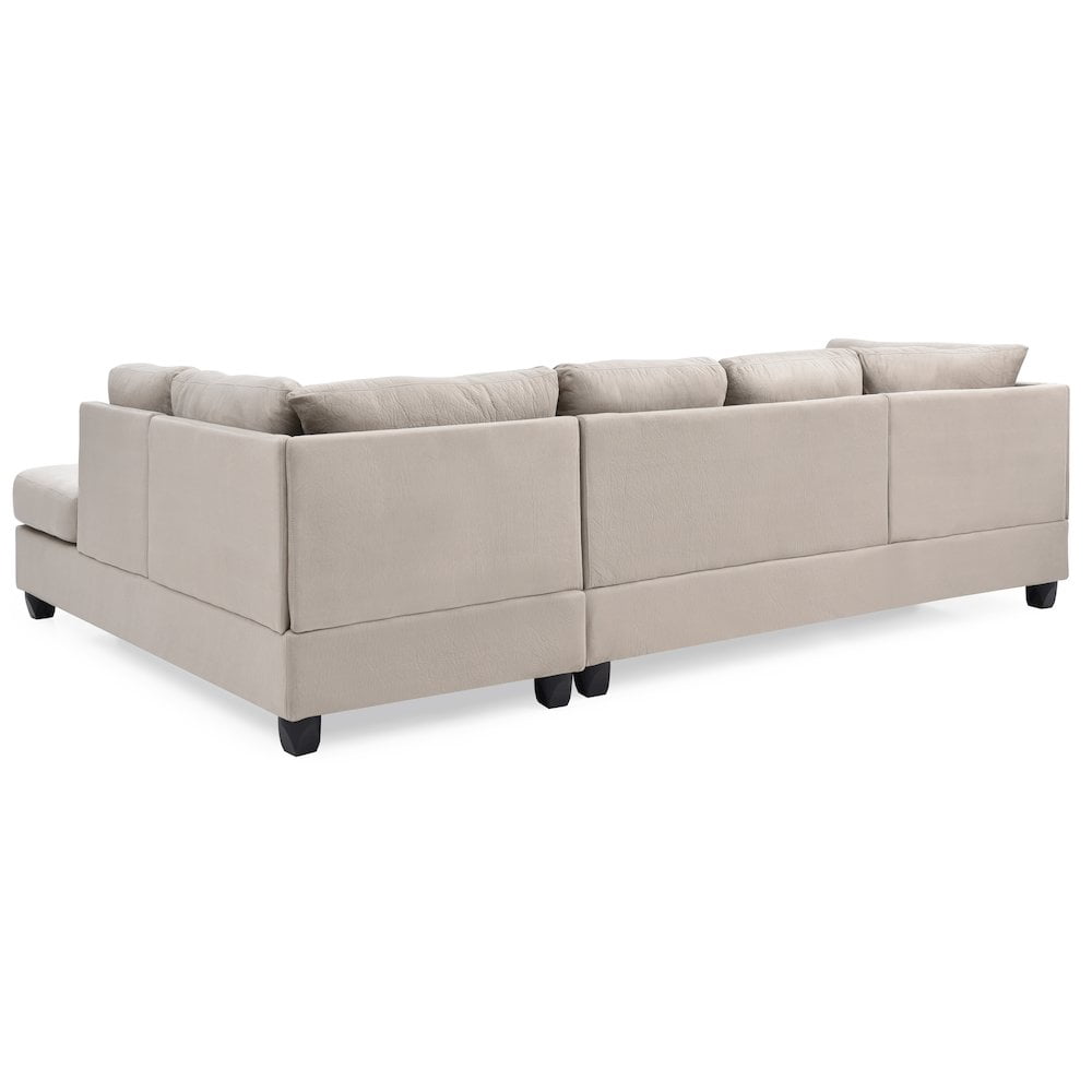Glory Furniture Malone Sectional in Vanilla Color