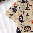thumbnail image 5 of Bobifish Toddler Girls Halloween Print Sleepwear Sets Short Sleeve Collared Button Down Top&Shorts Nightwear Kids Girls Sets, 5 of 9