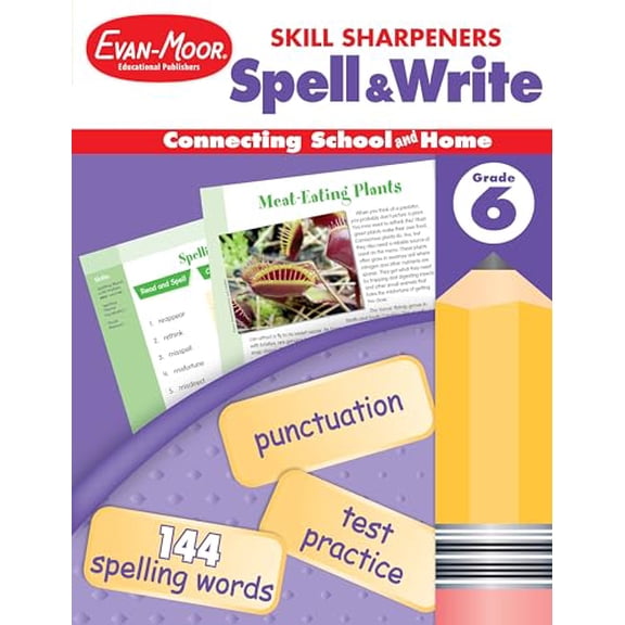 Pre-Owned Skill Sharpeners: Spell & Write, Grade 6 Workbook (Paperback) 1596730501 9781596730502