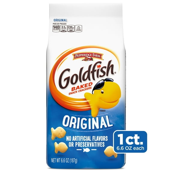 Goldfish, 6.6 oz, PACK OF 1 Original Crackers, Snack Crackers