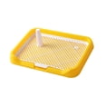 thumbnail image 4 of Almohadillas de entrenamiento para perros de interior, soporte para almohadilla de entrenamiento para mascotas, inodoro de entrenamiento de malla, orinal amarillo, 4 of 9