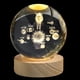 thumbnail image 2 of Glowing Planetary Astronaut Crystal Night Lights USB Power Warm/RGB Bedside Light Kid Gift Night Lamp, 2 of 5