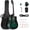 Green, variant on GLARRY Full Size 6 Strings Acoustic Electric Guitar Beginner Kit, Cutaway 41 Inch Electric Acoustic Guitar w/Inbuilt Tuner, Bag, Strap, Picks, Strings, Basswood Guitarra