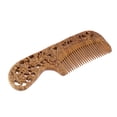 thumbnail image 1 of Peine De Barba Y Cabello De Madera Tallada A Mano De Madera De Sándalo Con Mango Antienvejecimiento Natural De Mano Sin Cuero Cabelludo Sunnimix Peine de madera de madera natural, 1 of 6