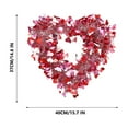 thumbnail image 2 of Valentine's Day Flower Wreath Window Door Wall Hanging Decoration | Heart-Shaped Festive Floral Garland for Romantic Celebrations and Holiday Gifts, 2 of 5