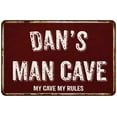 thumbnail image 1 of DAN'S Man Cave Red Grunge Sign 16 x 24 Matte Finish Metal Sign 116240003007, 1 of 1