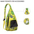 thumbnail image 3 of Zesty Lemon Sling Backpack - Vibrant Citrus Print Crossbody Bag, Fashionable Daypack for Teens, 3 of 4
