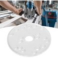thumbnail image 2 of HUGFEGWE Dia 6-1/2" Router Base Plate, Clear Acrylic with w/BrassCentering Pin &Brass Nut, Screws for Trim Routers (6-1/2" Circle), Fits, CA919-116673, 2 of 9