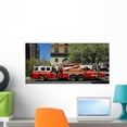 thumbnail image 1 of Fire Truck New York Wall Mural by Wallmonkeys Peel and Stick Graphic (24 in W x 12 in H) WM341146, 1 of 4