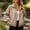 Khaki, variant on Women's Lightweight Water Resistant Windproof Collared Zip Jacket, Breathable Loose Outdoor Windbreaker Coat for Hiking Camping Running Khaki XL(XL)