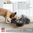 thumbnail image 2 of Pit stop Pet Food Bowls with Stand, Puppy Dog Feeding Bowls With Non-Skid Wooden Stand, Set of 2 Stainless Steel Food and Water Bowls for Dogs and Cats With Pine Wood Holder-Natural Wood Color-PET0010, 2 of 7