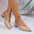 thumbnail image 5 of Mostsola Heels for Women Pointed Closed Toe Pumps Slip on Backless Dress Shoes Casual Mules Sandals, 5 of 9