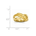 thumbnail image 2 of Solid 14k Yellow Gold Polished & Satin Swirl Cross-over Dome Ring (11mm) - Size 5, 2 of 2