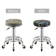 thumbnail image 5 of Lsque Watercolor Meadow Flowers Pattern Round Bar chair cushion covers Velvet Fabric Premium Comfort Protects from Scratches and Stains for 14-17 Inch Chair-12 inch, 5 of 7